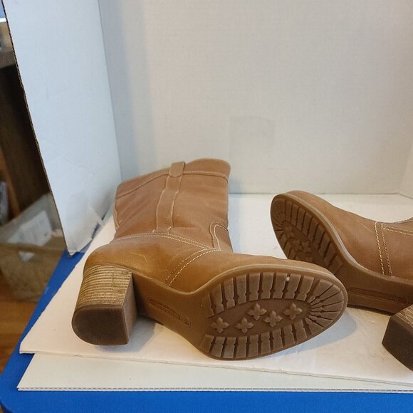 Timberland Rudston Pull On Leather Suede Weatherproof Heeled Boots Shoe Size 9.5 - Picture 5 of 7